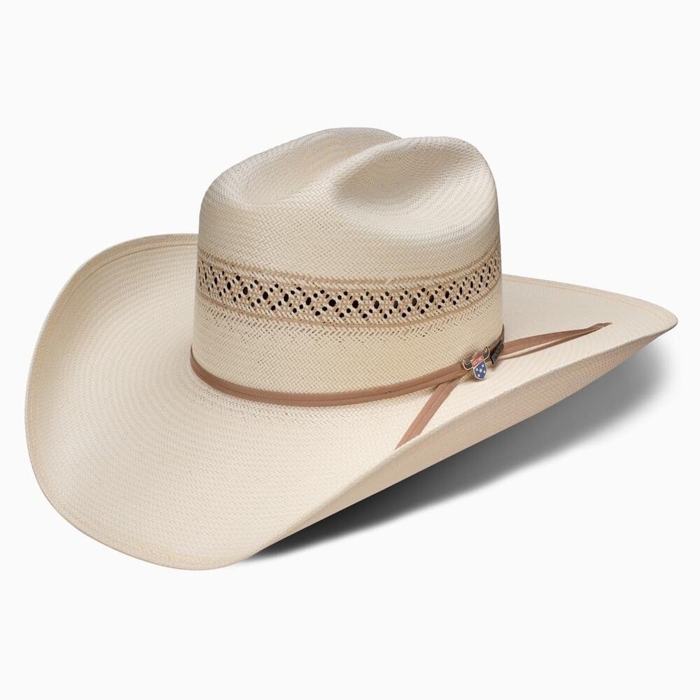 Resistol 20X Wildfire 30 Straw Cowboy Hat Natural Size 7 1/2 Used Damaged